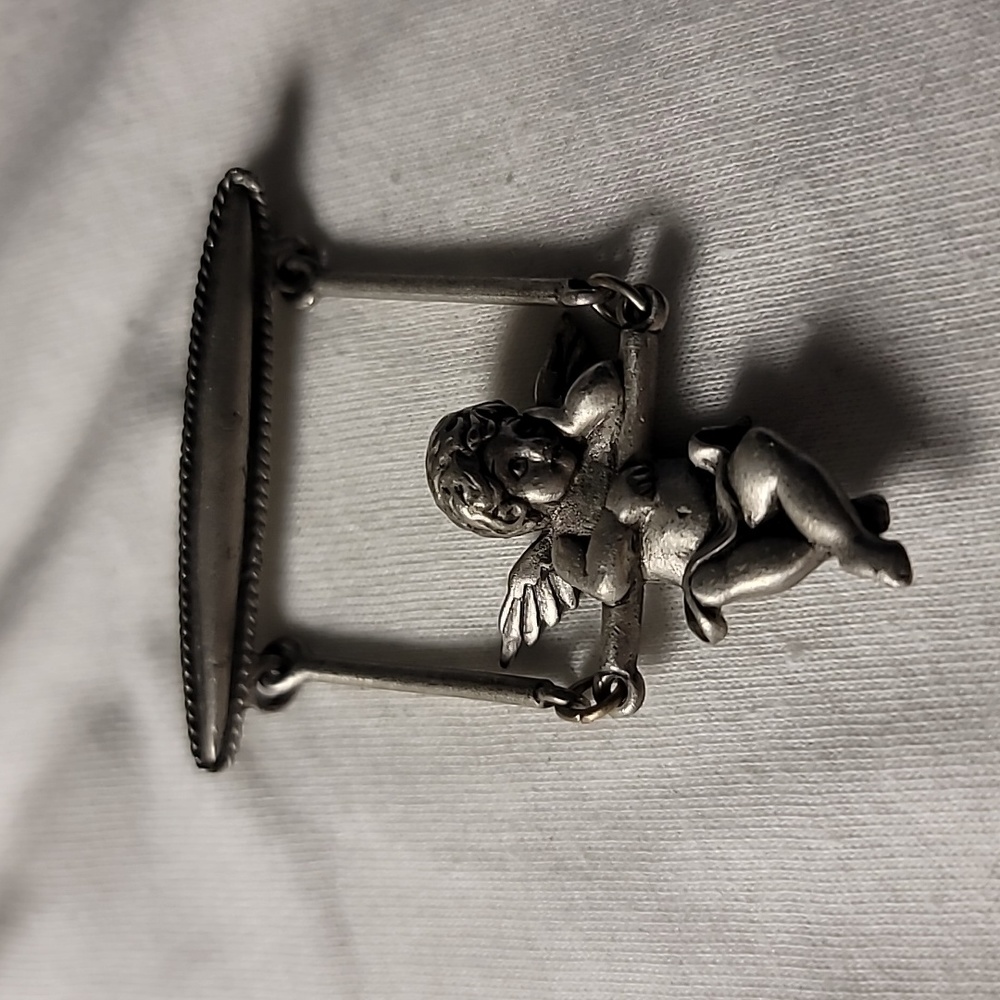 Pewter Angel JJ Brooch